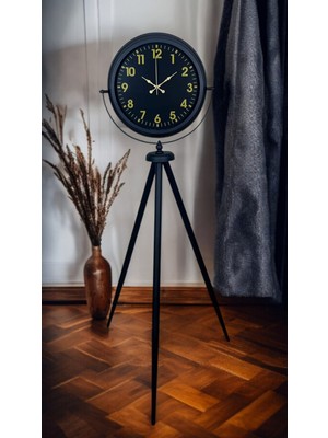 Nemere Black Prime Gold Rakamlı Tripod Ayaklı Saat
