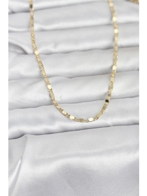 Balkan Grup cm 14K Gold Renk Ezme Zincir 60 cm Kadın Kolye