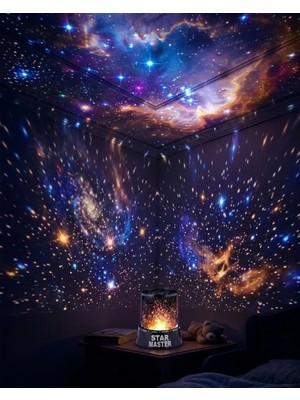 Balkan Grup Yıldız Projeksiyon Gece Lambası Renkli Galaksi Işık Projektörü