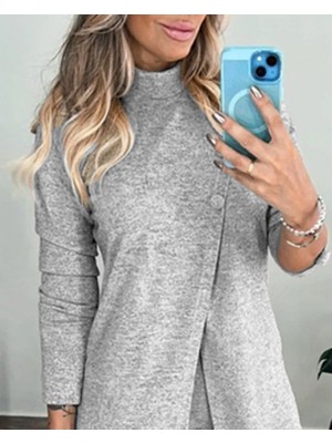 Bizcomoda Kadın Uzun Kollu Balıkçı Yaka Önden Düğmeli Bluz ve Pantolon Yumoş Ikili Takım