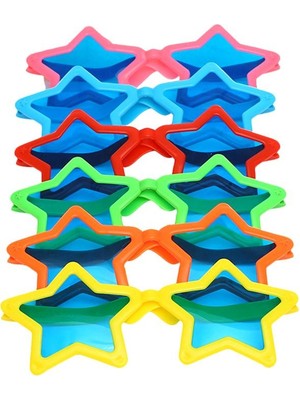 Decostyle Büyük Yıldız Parti Gözlüğü Karışık 12 Adet