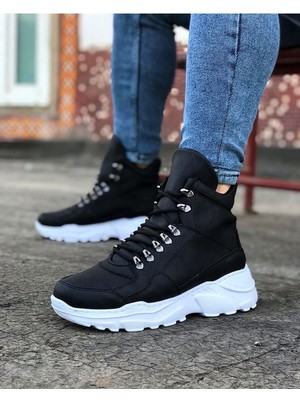 Decostyle Siyah Renk Uzun Bağcıklı Bot