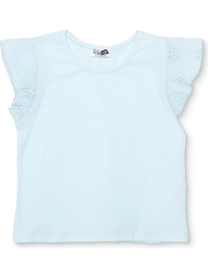 Hellobaby Kız Bebek Bluz Bisiklet Yaka Kısa Kol