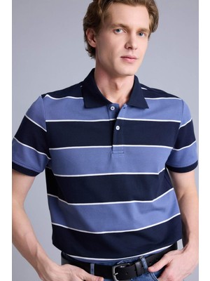 DeFacto Regular Fit Polo Yaka Çizgili Kısa Kollu Polo Tişört G2607AX26SP