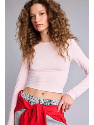 DeFacto Fitted Bisiklet Yaka Uzun Kollu Tişört D0199AX26SP