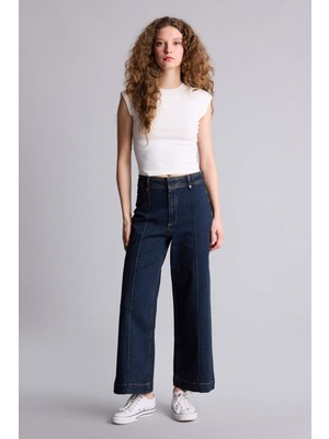 DeFacto Culotte Yüksek Bel Jean Pantolon F5537AX26SP