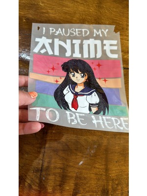 Gönülden Tasarım 23X20 cm Ütü Ile Yapışan Anime Kot Tişört Transfer Baskı Arma