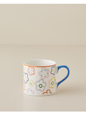 English Home Bright Flowers New Bone China Kupa 350 ml Renkli