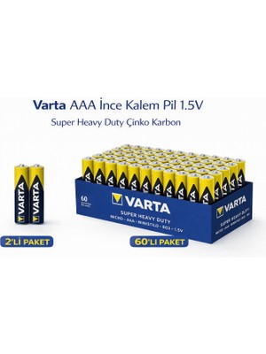 Aaa Ince Kalem Pil 1.5V Super Heavy Duty R03 Çinko Karbon