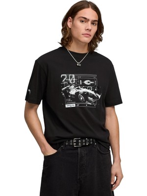 P635387 Puma x Aston Martın Aramco F1&amp;reg; Team Graphic Tee 1 Erkek T-Shirt Siyah