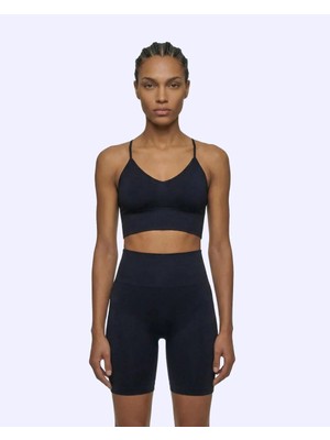 Kappa Ainos Biker Kadın Siyah Slim Biker Tayt