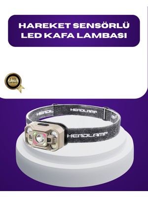 Wave Sensörlü LED Kafa Lambası Şarjlı Ayarlanabilir Işık