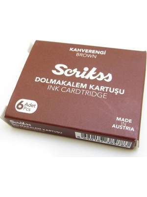Scrikss Dolma Kalem Kartuşu Kahverengi