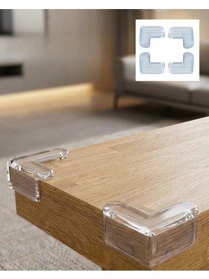 Sb Shopping Şeffaf Masa Kenar Koruyucu 4 Lü Set Mobilya Köşe Koruma Aparatı
