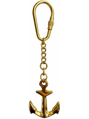 Derin Stok Denizci Temalı Pirinç Çapa Anahtarlık