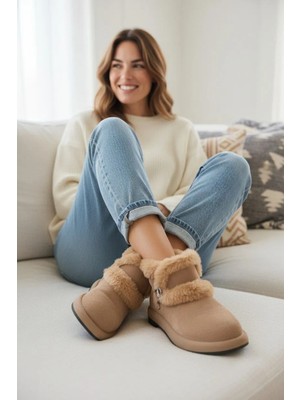 Harley Davidson Nude Hakiki Deri Kadın Bot & Bootie K02631058702