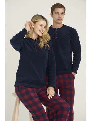 Gecem Giyim Kocabey 7304-K Kadın Midi Yaka Pijama Takım