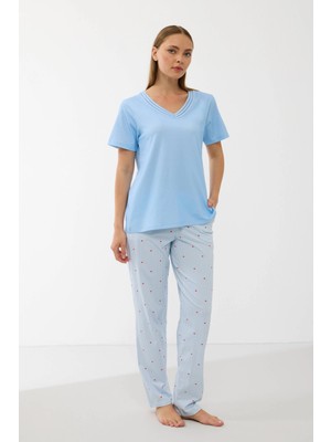 Gecem Giyim Anıl 11733  Kadın T-Shirt ve Pantalon Takım