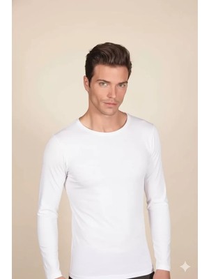 Liyuza Berrak Erkek  Likralı Süprem Uzun Kol Bisiklet Yaka Badi 1025