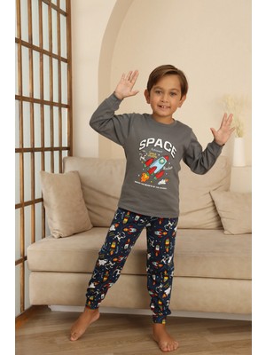 Gecem Giyim Kapitex 7114 Erkek Çocuk Uzun Kol Pijama Takımı
