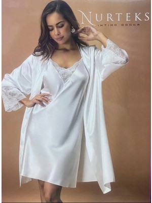Gecem Giyim Nurteks 5336 Bayan Sabahlık ve Gecelik Takım