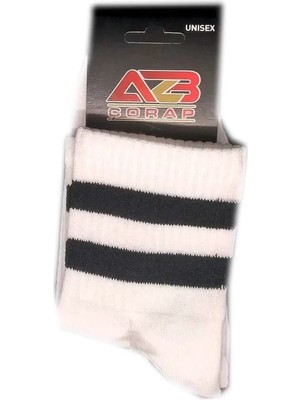 Liyuza Kolej Kız Siyah Çizgili Çorap