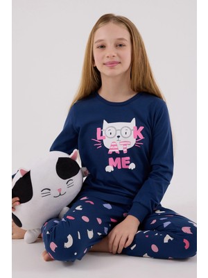 Gecem Giyim Rolypoly 3696-2 Kız Çocuk Uzun Kol Pijama Takım