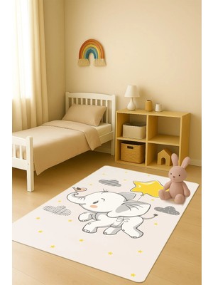 Dolce Mariee Modern Dijital Baskı Kaymaz Taban Çocuk ve Genç Odası Halısı H0797