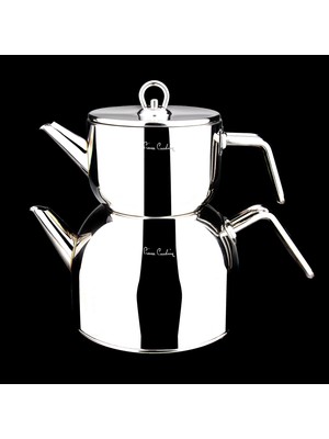 Pierre Cardin Apollo Çaydanlık 1 lt Demlik ve 2,5 lt Suluk ile Parlak Paslanmaz Çelik Malzeme