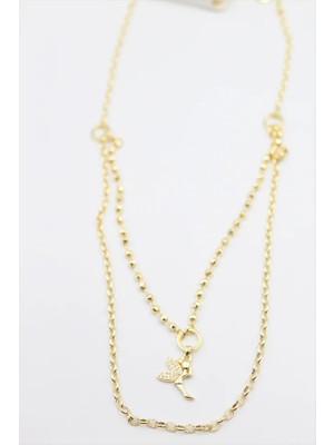 Dorika Zincir Melek Kolye - Altın