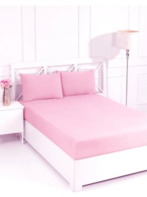 Pamuklu Somon Lastikli Çarşaf Takımı 160X200 Çift Kişilik