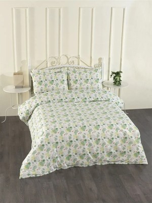 Pamuklu Çift Kişilik Beyaz Lastikli Çarşaf Nevresim Takımı