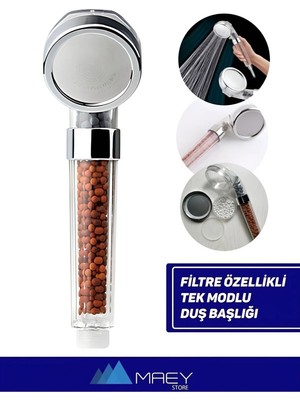 Moonshop Filtreli Su Tasarruflu ve Boncuklu Duş Başlığı Tazyikli El Duşu