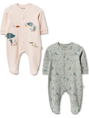 BabyCosy Organic Wear Bebek 2li Tulum %100 Organik Pamuk , Bebek - Yenidoğan- CSY8208