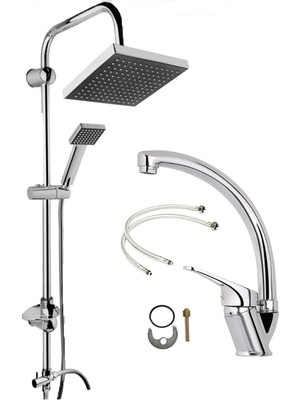 Moonshop Germany Teknoloji Duş Robotu ve Evye Mutfak Banyo Bataryası Evyesi Duş Başlığı...