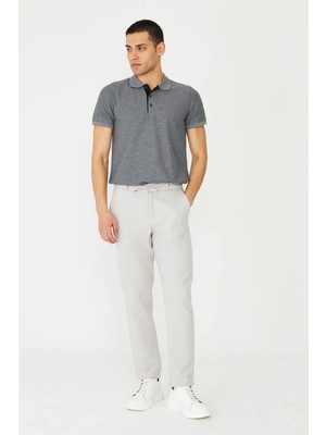 White Stone Gri Bağlama Detaylı Jogger Erkek Spor Pantolon