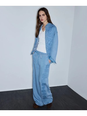 İpekyol Çiçek Aplikeli Pantolon IS1260003230CC2