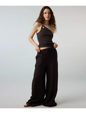 İpekyol Çizgili wide leg pantolon IS1260003193074