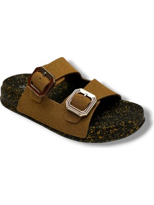 Polen 1001-26 Mozaik Desen Anatomik Çift Tokalı Kadın Terlik