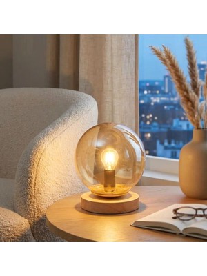 Homing Hudson Abajur Balcam Ahşap Taban 242647