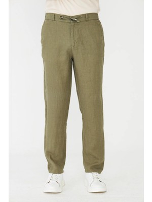 White Stone Haki Erkek Bağcıklı Rahat Kesim Jogger Pantolon