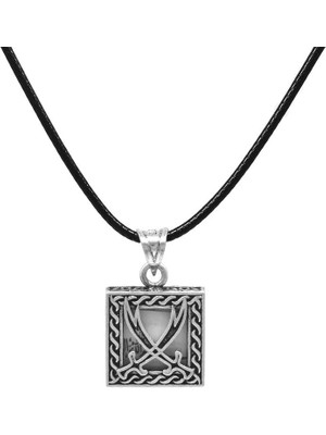 Kişiye Özel Isim Yazılı Zülfikar Detaylı Zarif Ip Zincirli 925 Ayar Gümüş Kadın Cevşen Kolye