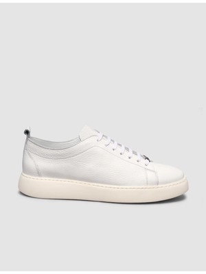 Cabani Erkek Minimal Beyaz Deri Sneaker