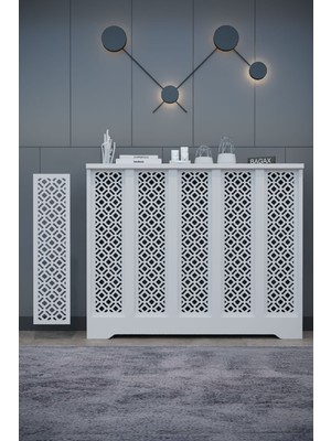 Bagax Pera Model, Beyaz Renk,iç Ölçü 96 cm Dış Ölçü 100 cm Petek Kaplama, Dresuar