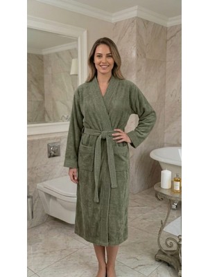 Marka Unisex Tek Bornoz Takımı Kadife Kalın Emici