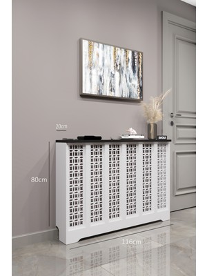 Bagax Ayasofya Model, Beyaz Üstü Siyah Renk,iç Ölçü 116 cm Dış Ölçü 120 cm Petek Kaplama, Dresuar