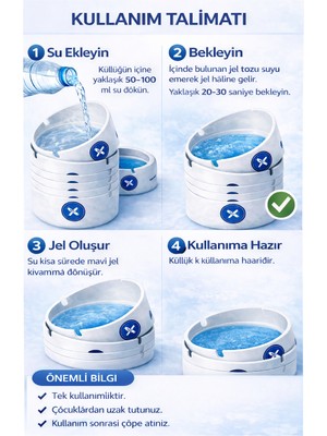 🧴 Homvira Koku Hapseden Kokusuz, Taşınabilir, Pratik Jel Küllük (2 Adet) - Ofis, Ev, Kafe