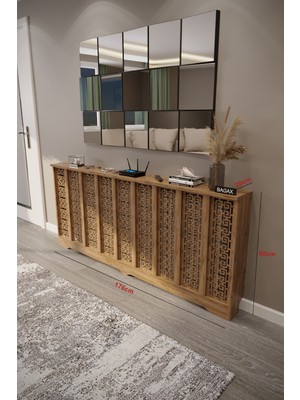 Bagax Karatay Model, Çam Renk,iç Ölçü 176 cm Dış Ölçü 180 cm Petek Kaplama, Dresuar