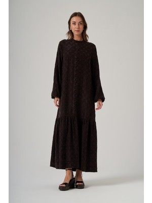 Nuss 2026 Önü Düğme Detaylı Cupra Elbise