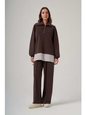 Nuss 1075 Gömlek Detay Gemici Yaka Pantolonlu Takım